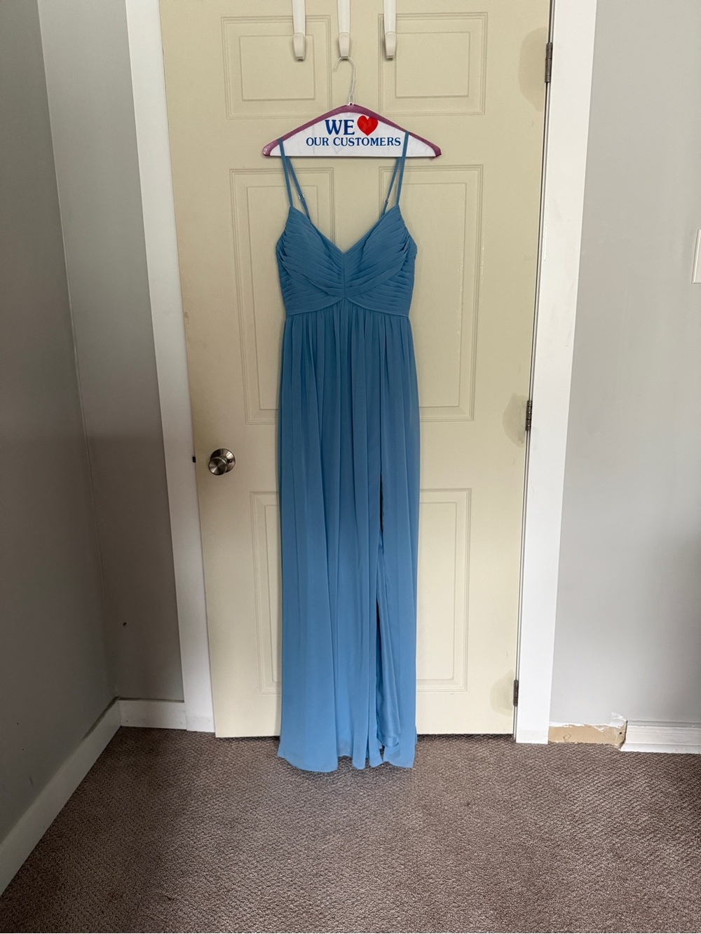 Azazie Alia Size 8 Steel Blue